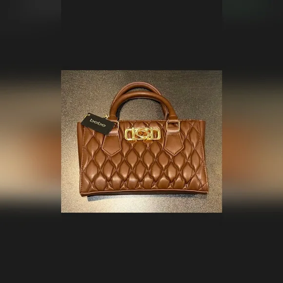 Bebe Sena Quilted Crossbody Chocolate - NWT - Picture 2 of 4
